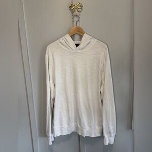 J. Crew Women’s White Hooded Shirt 100% Cotton Size XL